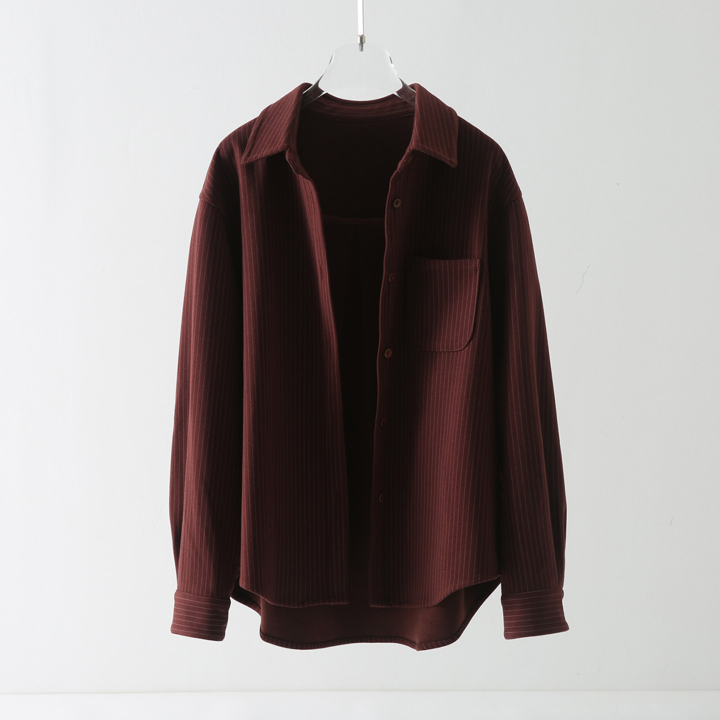 简约休闲风条纹衬衫女加绒长袖宽松垂感显瘦通勤百搭加厚保暖衬衣,女装/女士精品,衬衫,淘宝优惠券,粉丝福利购,淘宝优惠卷