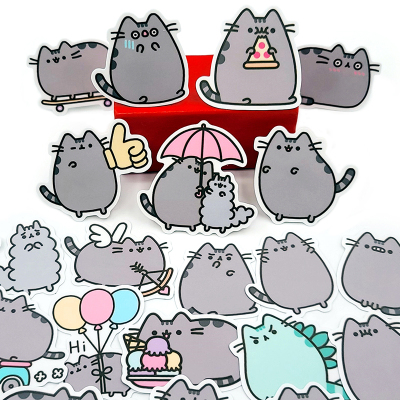 可爱胖吉猫04 手帐贴纸自制pusheen猫手账周边diy装饰贴纸包