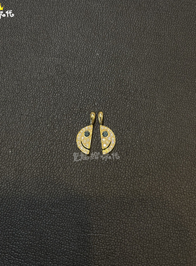 EYEFUNNY18K金镶钻半月笑脸吊坠