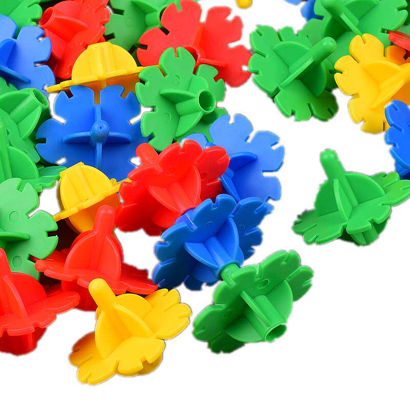 花型大雪花片积木儿童桌面拼插积木幼儿园小朋友简单造型益智玩具