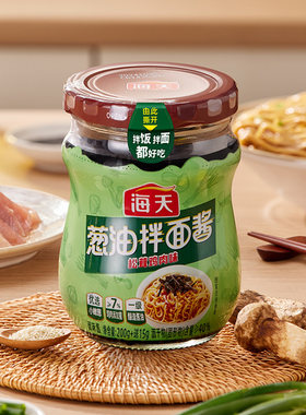 海天葱油拌面酱215g松茸鸡肉味