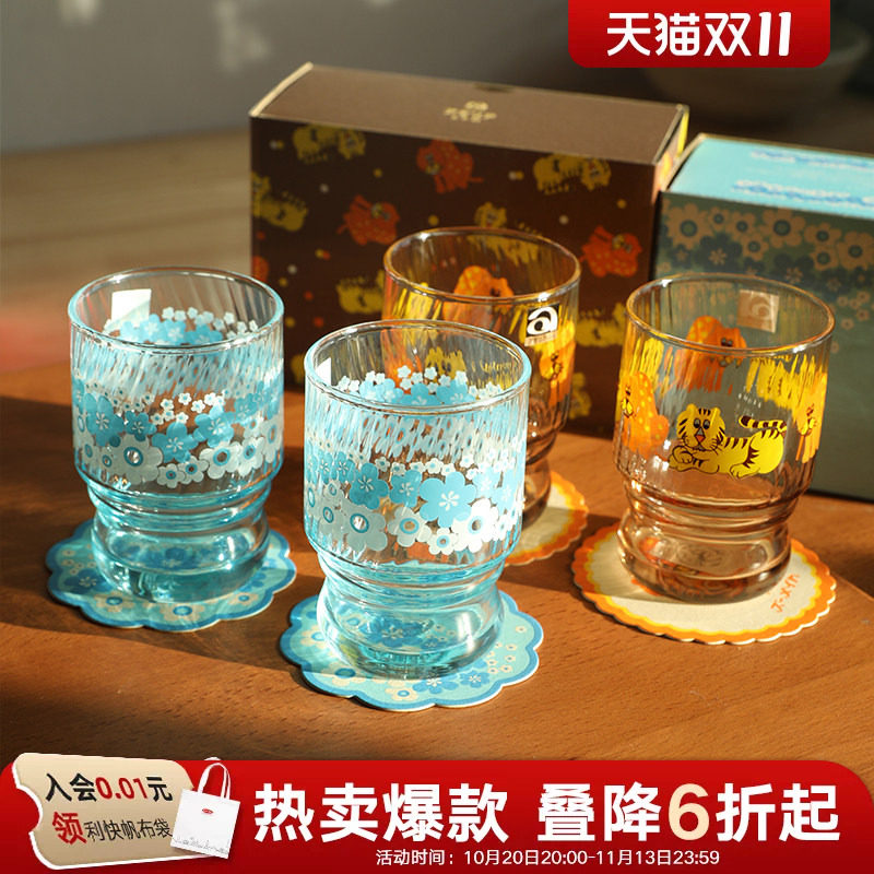 日本进口复古怀旧玻璃杯套装