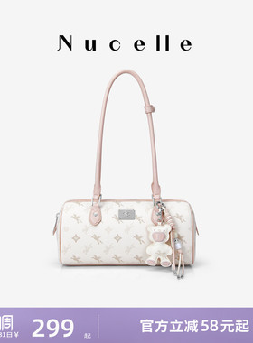 NU纽芝兰2026飞马波士顿圆筒包通勤大容量单肩包腋下手提保龄球包