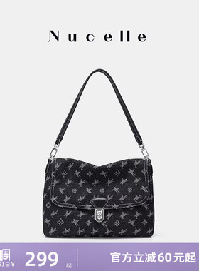 NU纽芝兰丹宁飞马邮差包2026年新款大容量通勤单肩斜挎牛仔女包