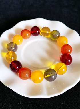 天然老蜜蜡手串男女款