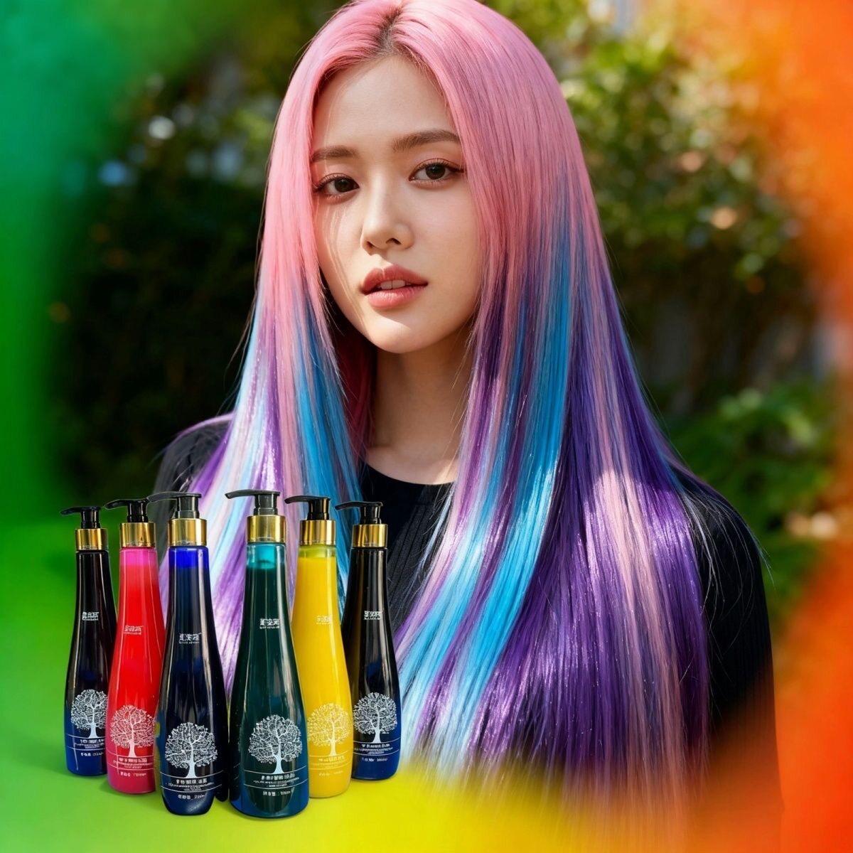 美束潮色色彩清水头发护理打蜡膏打腊色酒红奶奶灰透明色棕色正品