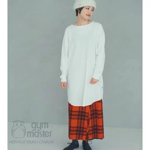 连衣裙 外贸日单 Master圆领华夫格长袖 Gym 休闲宽松半裙 2023秋季