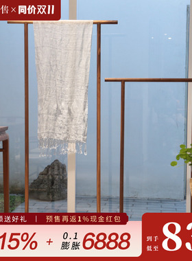 璞木禅意新中式黑胡桃老榆木落地室内实木家具挂衣帽架子免漆衣架