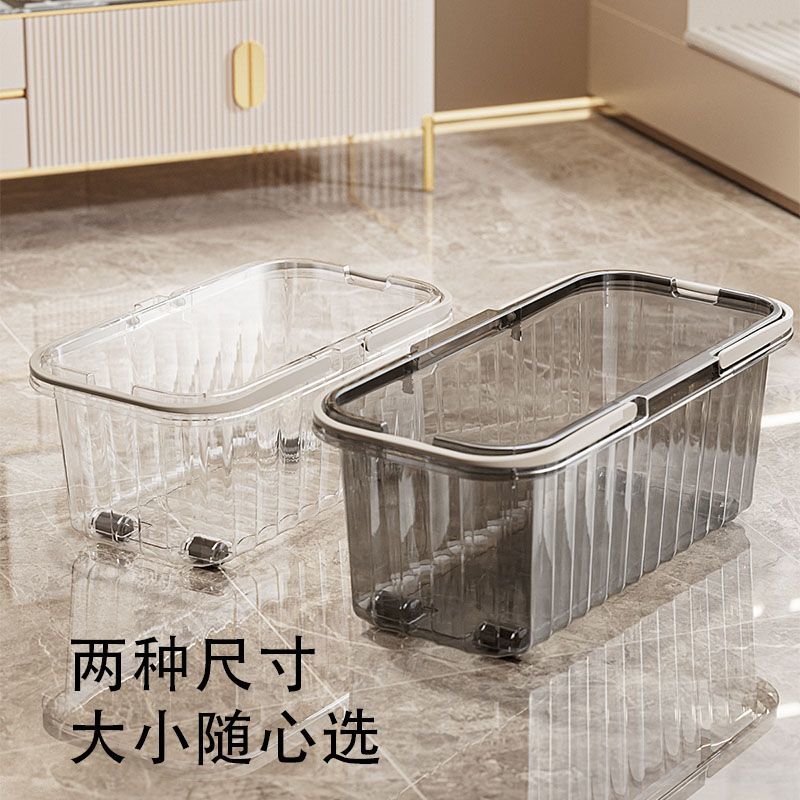 透明可视清洁桶带轮子拖把桶
