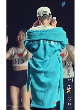 权志龙同款睡衣gd睡袍浴袍珊瑚绒加厚周边演唱会应援服保暖可外穿
