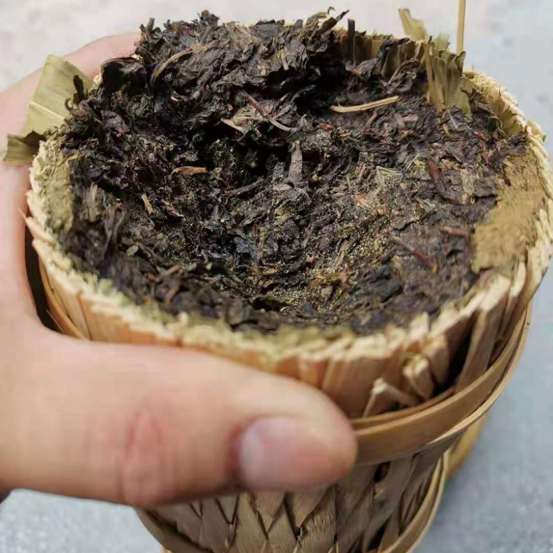 高野百两茶芙蓉山原料金花百两茶3625g安化黑茶千两茶