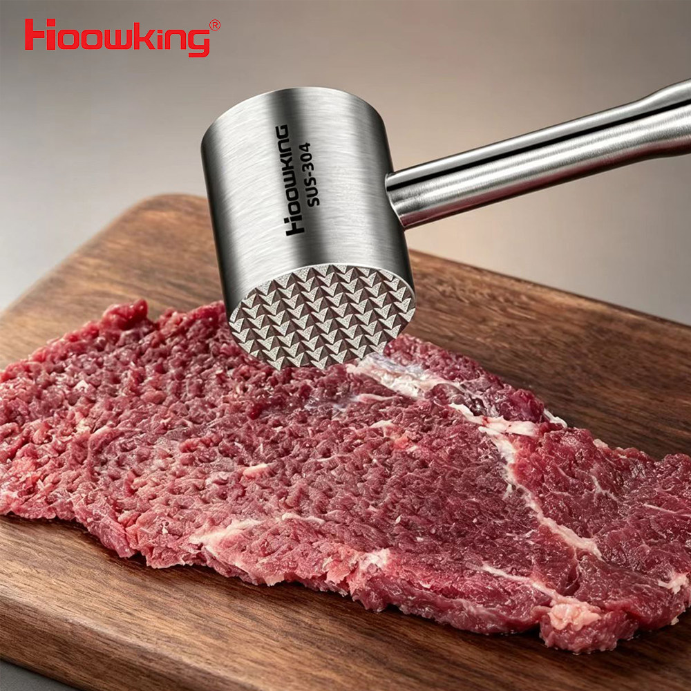 304不锈钢牛排专用锤子松肉锤拍打器敲打牛肉嫩肉锤神器家用工具