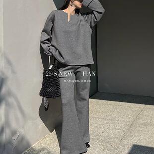 韩版休闲长裤套装2026春装新款女装时尚洋气