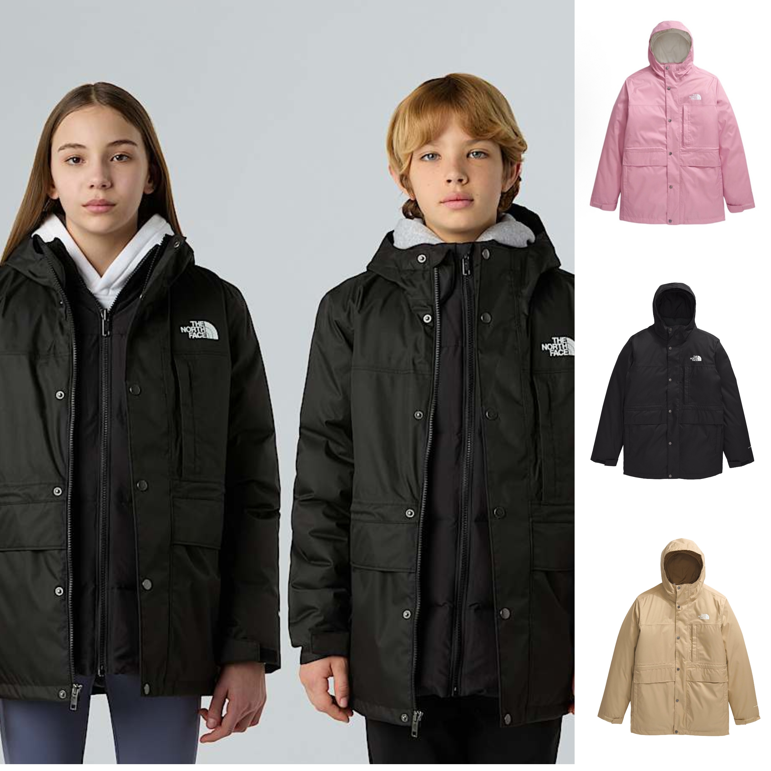 正品捡漏！THE NORTH FACE/北面大童DRYVENT可三合一硬壳冲锋衣