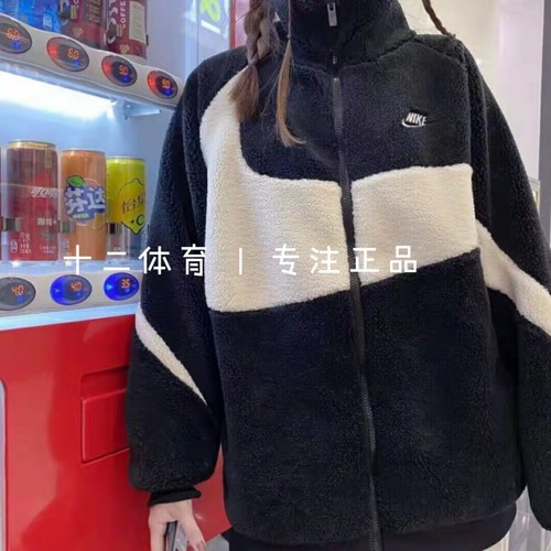 nike耐克秋冬豹纹人造皮草男