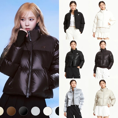 修身显腿长！NEW BALANCE韩国24女短款80%欧洲鹅绒保暖羽绒服外套