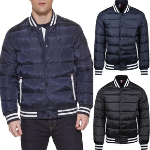 断码甩 正品TOMMY HIFIGER汤米男美式休闲拉链棒球领夹克棉服外套