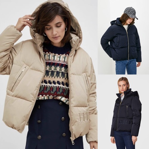 300g充绒!正品TOMMY汤米轻奢超厚女刺绣保暖宽松可拆卸帽羽绒服