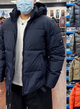 厚出天际！正品TOMMY HILFIGER汤米男加厚保暖可拆卸帽棉服外套