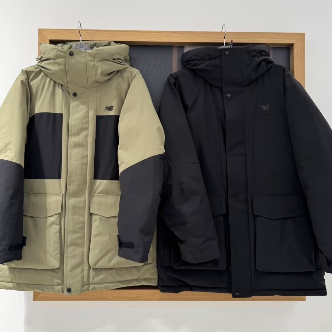 断码特价!正品New Balance/NB冬男女派克风工装连帽保暖羽绒服