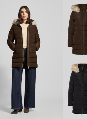 轻奢风！正品TOMMY HIFIGER 汤米26新款女修腰可拆卸毛领长羽绒服