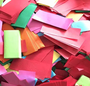 酒吧专用彩虹机纸片 2*5厘米彩色碎纸 酒吧手抛阻燃纸片电子礼花