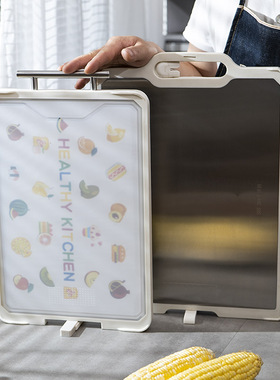 尾货清仓 特价28.9 304不锈钢PP材料双面菜板 加厚加大砧板