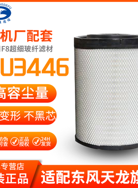 亿利旺德福3446PU空气滤芯Y3446P.H001.02东风旗舰480内芯锥形