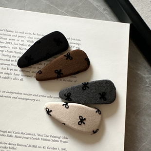 实用又貌美高级感手做布艺蝴蝶结BB夹刘海发夹碎发卡复古百搭发饰