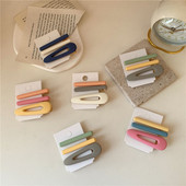 奶油冰淇淋色系少女边夹侧边刘海夹网红磨砂质感发夹对夹碎发卡子