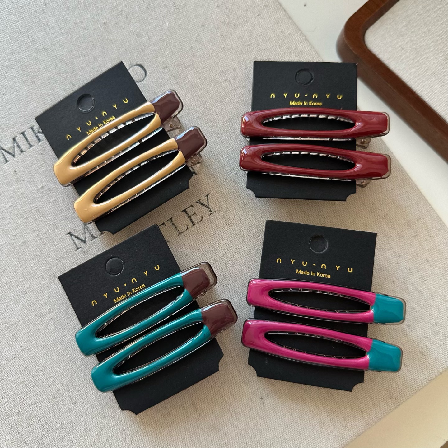 韩国同款手工滴油亚克力边夹网红气质百搭碎发边夹鸭嘴夹侧边发卡