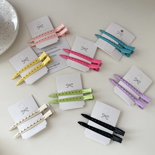 韩国化妆定型发根蓬松神器无痕发夹糖果色刘海夹前额对夹碎发发卡