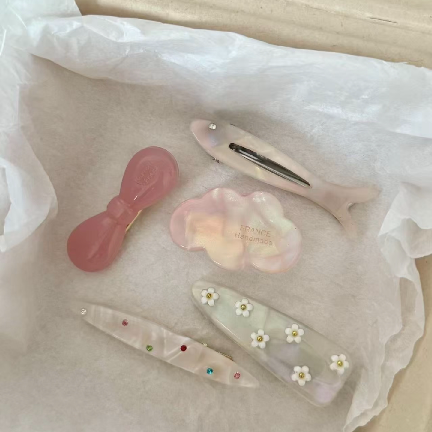 可爱小发夹合集醋酸小花蝴蝶结发夹刘海夹碎发边夹好看侧边夹发卡图片