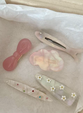 可爱小发夹合集醋酸小花蝴蝶结发夹刘海夹碎发边夹好看侧边夹发卡