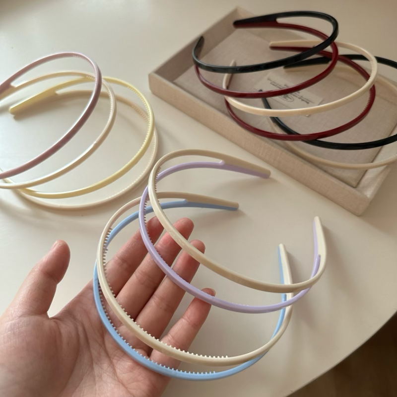 双拼色带齿防滑糖果色亚克力发箍