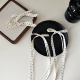 甜美复古黑白波点蝴蝶结发夹气质百搭飘带抓夹碎发刘海夹边夹发卡