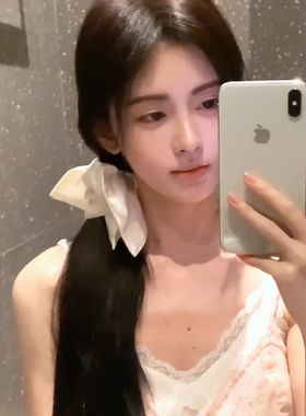 赵露思同款纯色缎面高级感方巾发圈丝滑质感头绳发饰千金大肠发绳
