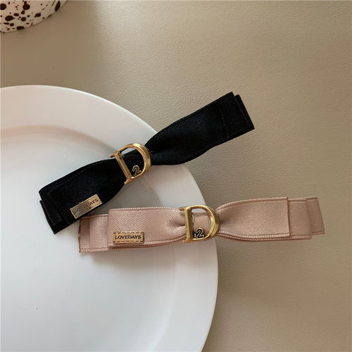 发夹气质百搭高级感d字母蝴蝶结