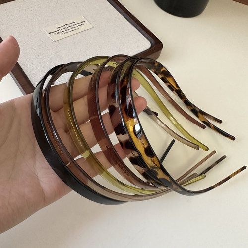 复古豹纹网红百搭眼镜细发箍