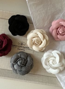 法式复古小香风山茶花胸针胸花领花别针优雅千金风装饰气质饰品