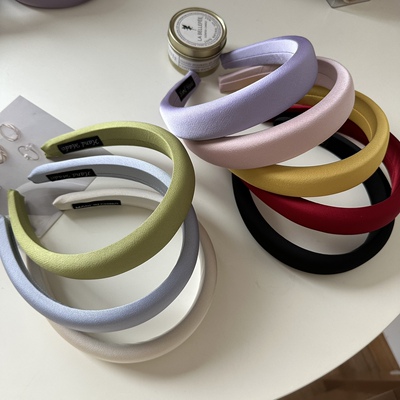 刘亦菲同款高级绿色缎面海绵发箍