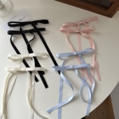 芭蕾风新款 蝴蝶结发夹少女风丝带发饰编发ins网红双马尾飘带头饰