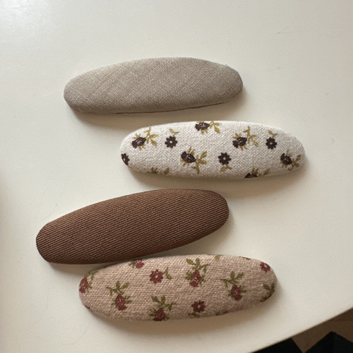 韩系可爱咖色小碎花发夹刘海夹气质百搭高级感侧边夹碎发发卡