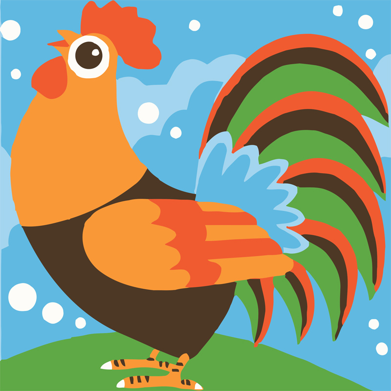 diy数字油画动物儿童客厅卧室