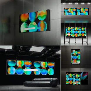 6款高级发布会海报广告牌电子屏幕显示设计展示效果图PSD样机模板