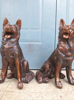 纯铜风水摆件守财镇宅大狼狗