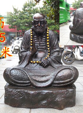 纯铜佛像供奉保平安祝寿菩提达摩