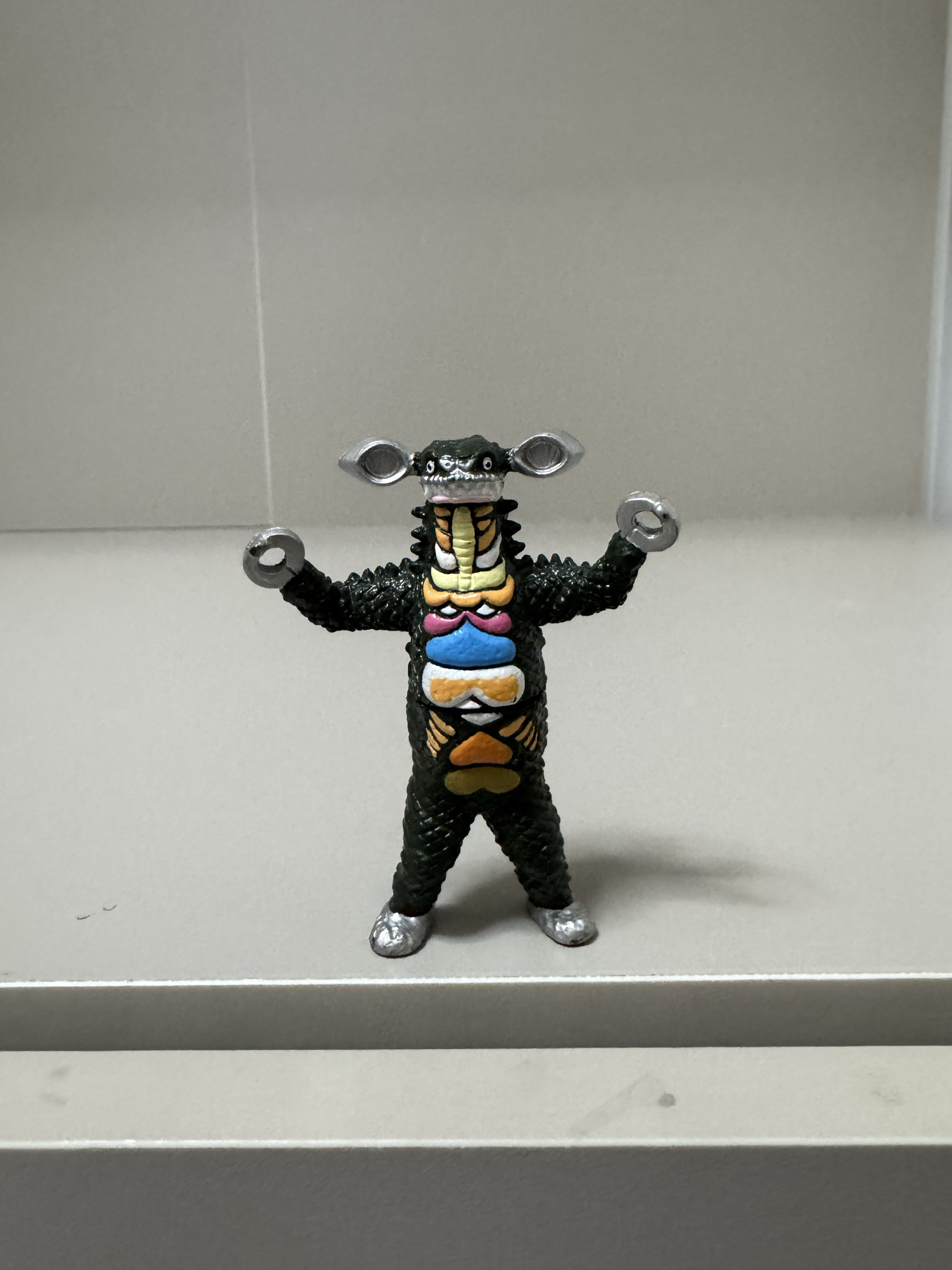 万代正版 初代奥特曼 究极扭蛋食玩戏画名鉴 脑电波怪兽阳戈 8cm