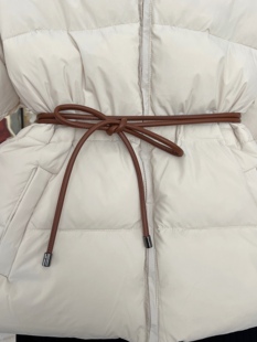 新款软皮绳羽绒服腰带女搭配大衣外套装饰毛衣裙子园绳子打结配饰