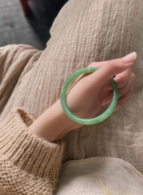 新款青梅绿茶手镯中国风手环可水洗超仙新中式圆条叮当镯复古女镯
